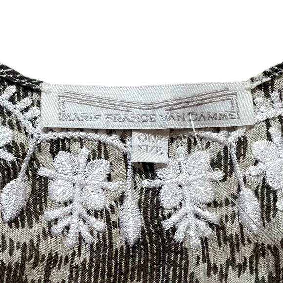 Marie‎ France Van Damme NWOT Silk Paisley Embroidered Kimono Swim Beach Cover Up - Picture 8 of 8